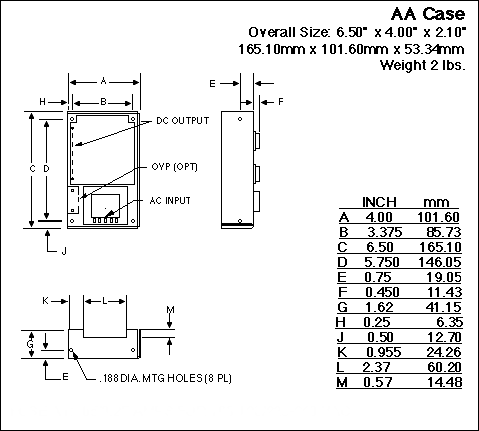 AA Case Mechanical Drawing