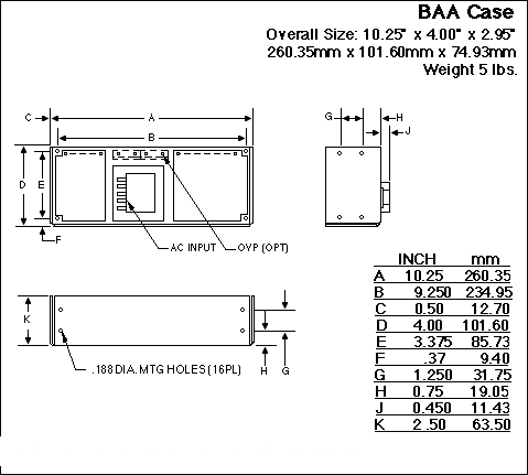 BAA Case Mechanical Drawing