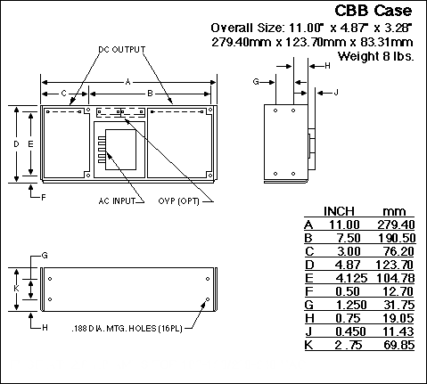 CBB Case Mechanical Drawing