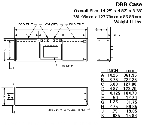 DBB Case Mechanical Drawing