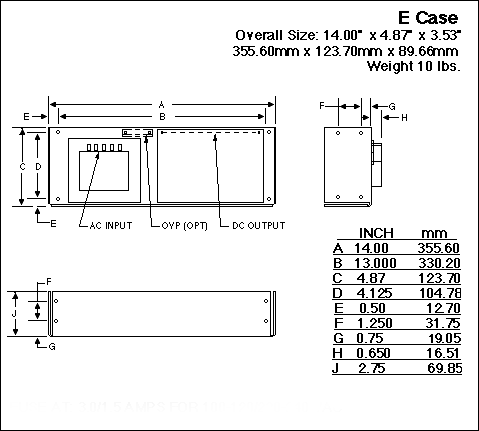 E Case Mechanical Drawing